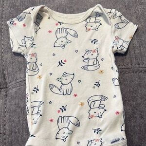 Gerber Cream Fox Print Bodysuit